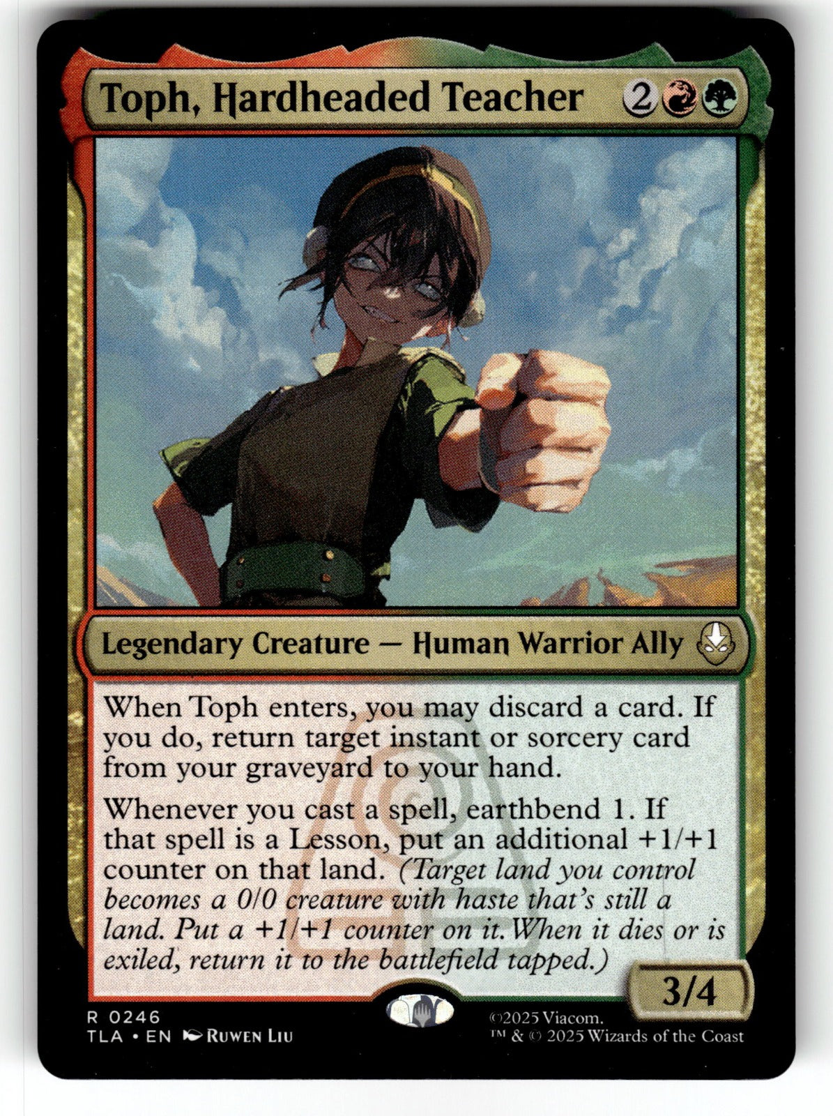 Toph, Hardheaded Teacher – 246 TLA: Avatar: The Last Airbender R NM