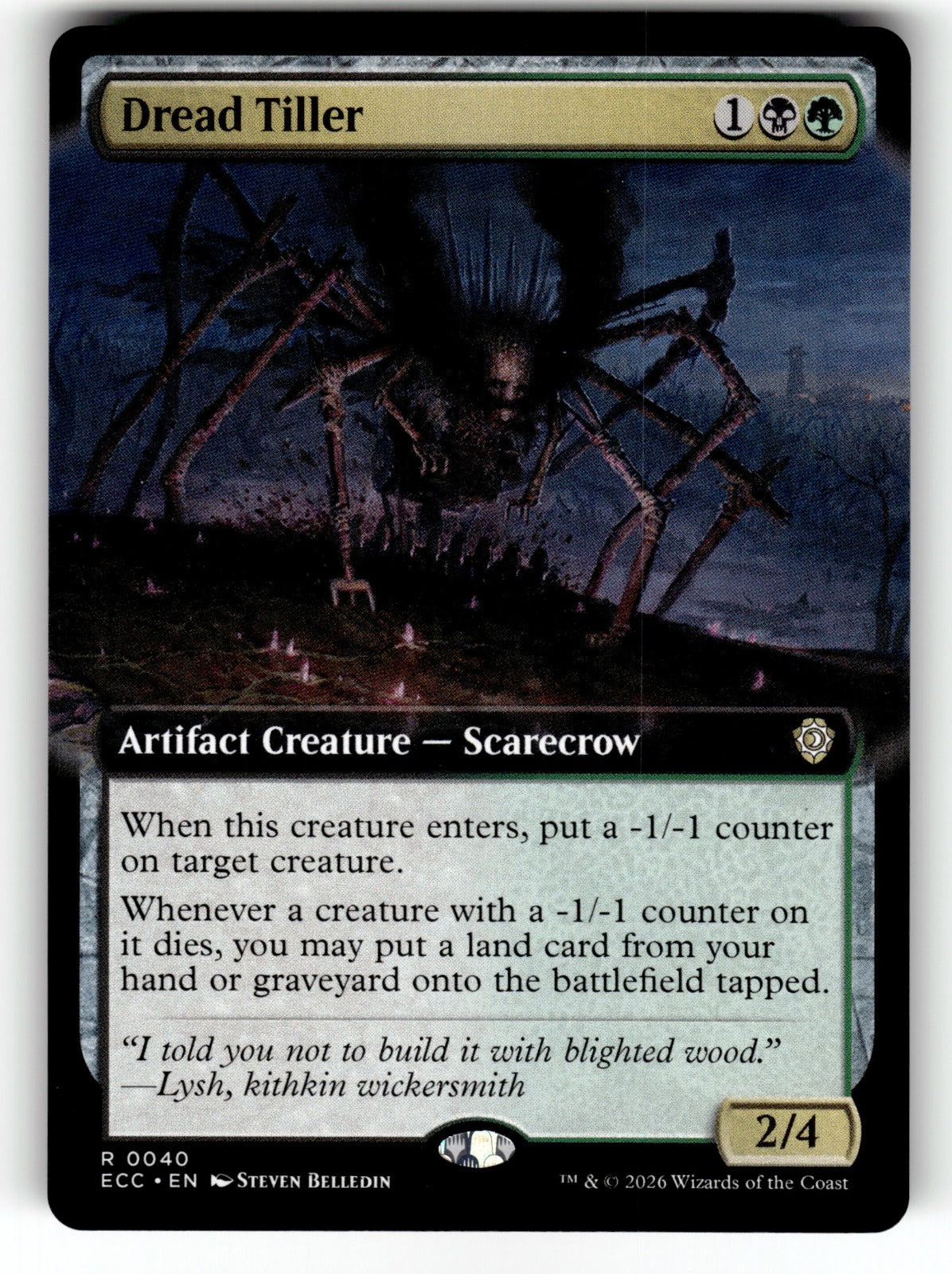 Dread Tiller (Extended Art) – 40 ECC: Commander: Lorwyn Eclipsed R NM