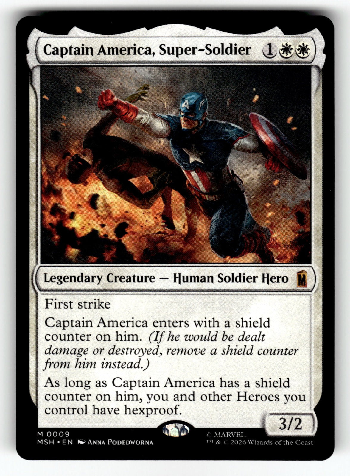 Captain America, Super-Soldier – 9 MSH: Marvel Super Heroes M NM