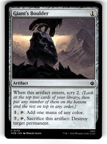 Giant's Boulder – 173 HOB: The Hobbit C NM