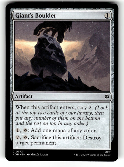 Giant's Boulder – 173 HOB: The Hobbit C NM