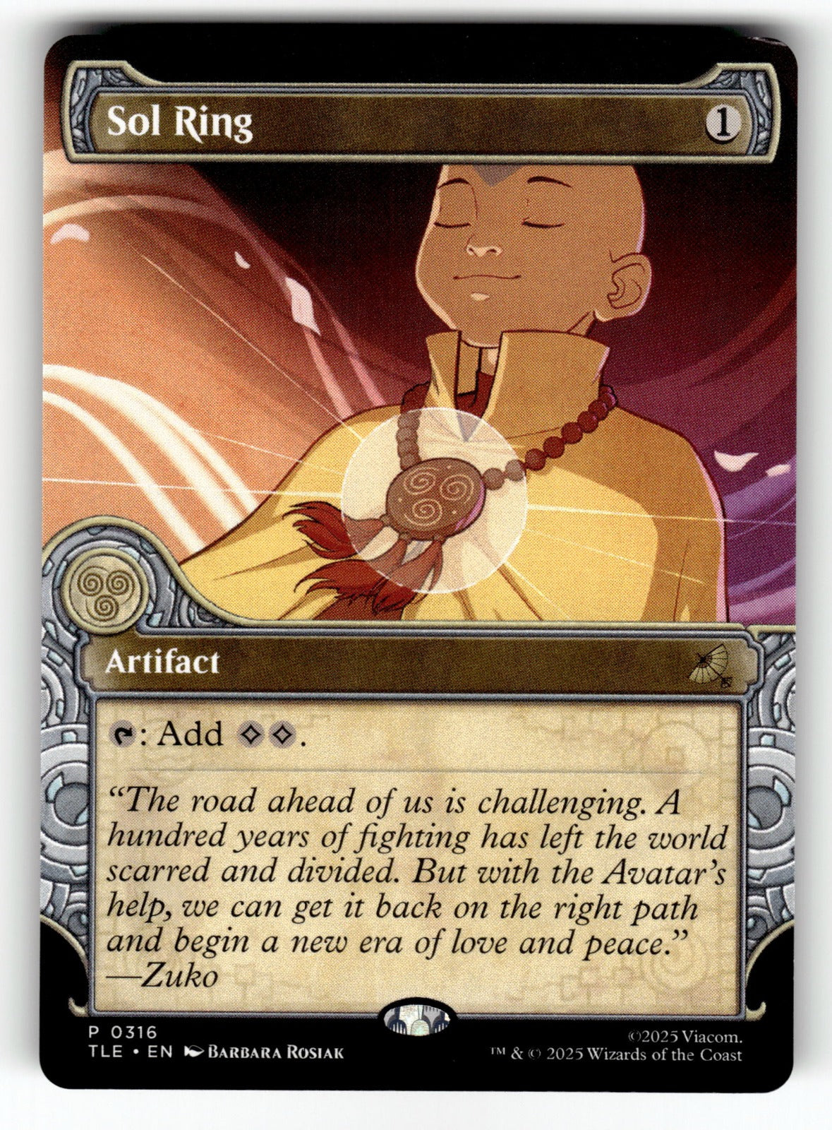 Sol Ring (Showcase) – 316 TLE: Avatar: The Last Airbender: Eternal-Legal P NM