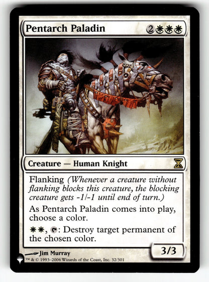 Pentarch Paladin – 32 TSP: Time Spiral R NM