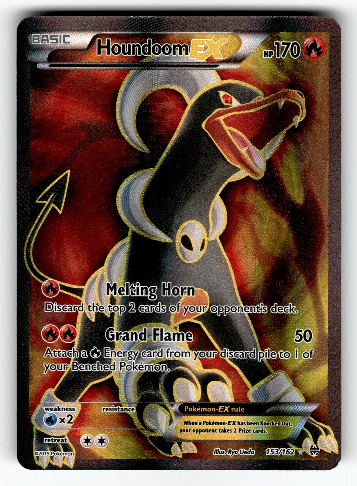 Houndoom EX (Full Art) – 153/162 BKT: XY - BREAKthrough Ultra Rare Holo NM