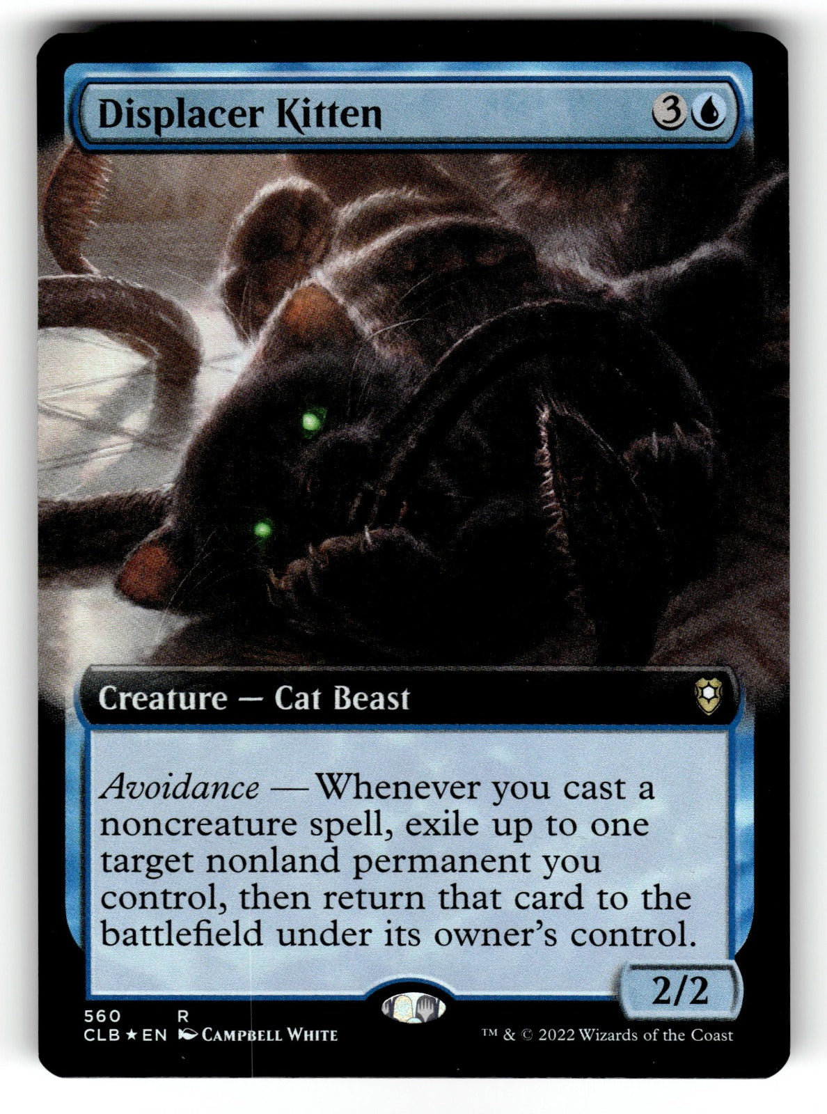 Displacer Kitten (Extended Art) – 560 CLB: Commander Legends: Battle for Baldur's Gate R Foil NM