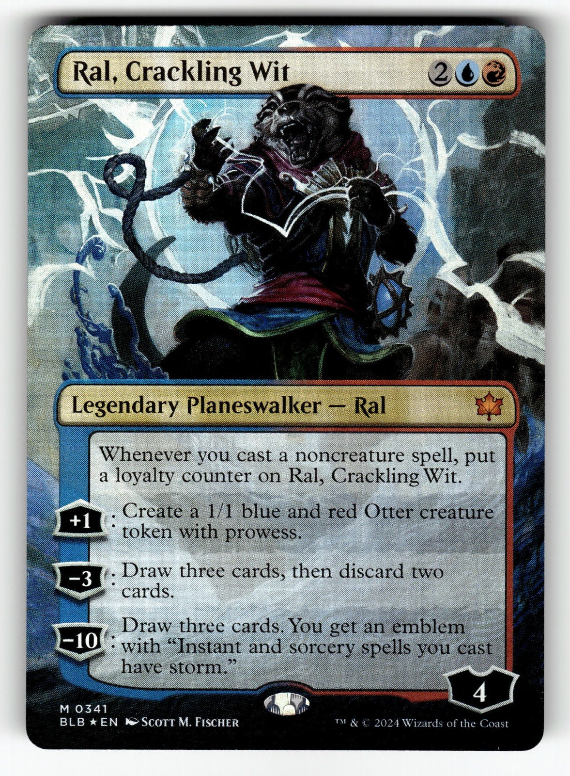 Ral, Crackling Wit (Borderless) – 341 BLB: Bloomburrow M Foil NM