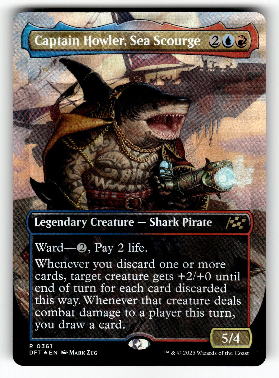 Captain Howler, Sea Scourge (Borderless) – 361 DFT: Aetherdrift R Foil NM