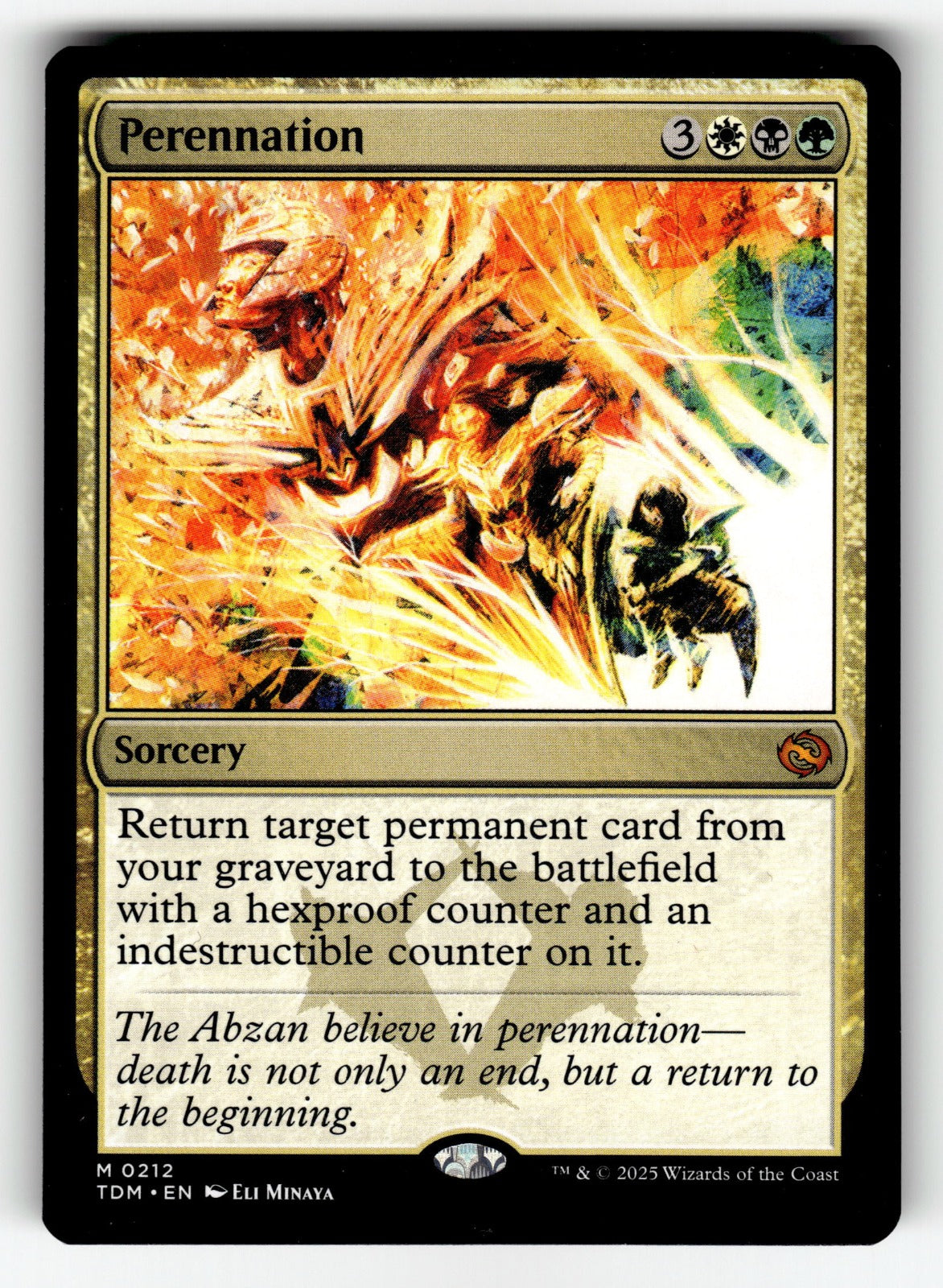 Perennation – 212 TDM: Tarkir: Dragonstorm M NM