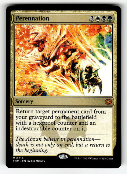 Perennation – 212 TDM: Tarkir: Dragonstorm M NM