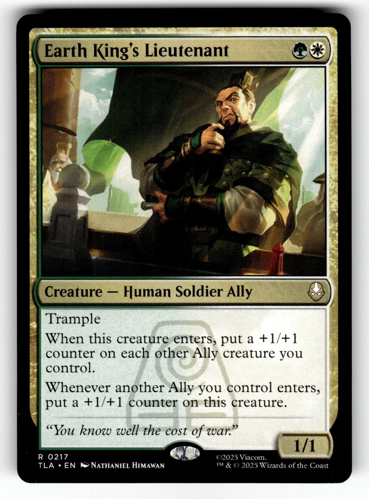 Earth King's Lieutenant – 217 TLA: Avatar: The Last Airbender R NM