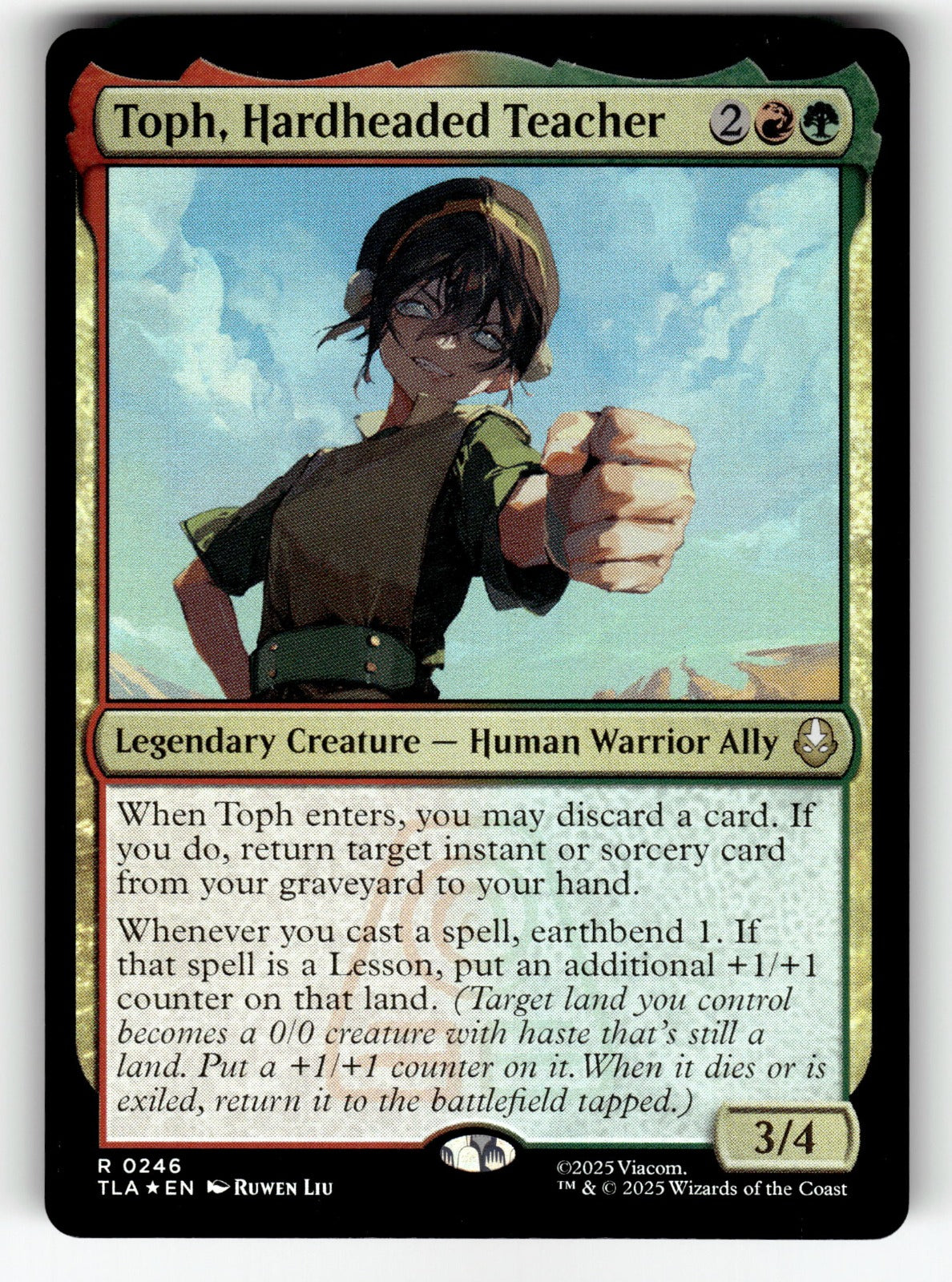 Toph, Hardheaded Teacher – 246 TLA: Avatar: The Last Airbender R Foil NM