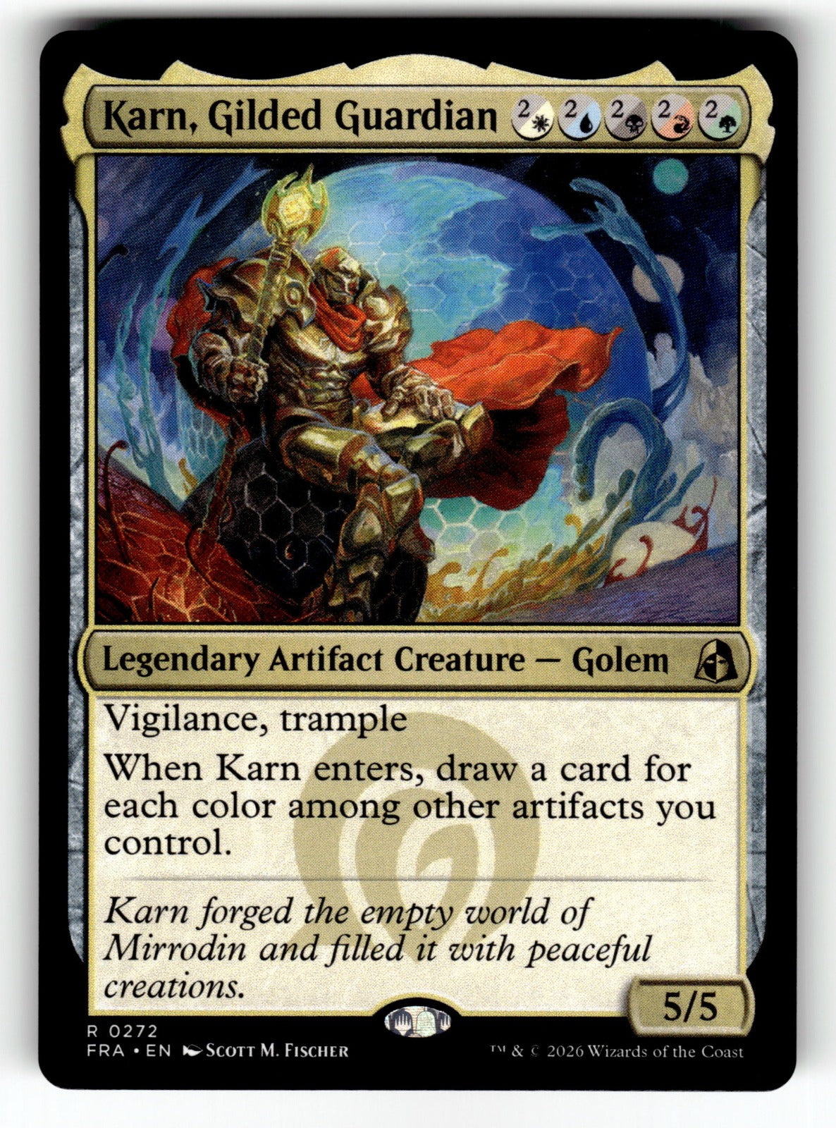 Karn, Gilded Guardian – 272 FRA: Reality Fracture R NM