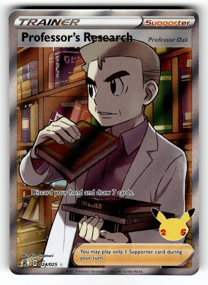 Professor's Research (Full Art) – 024/025 CLB: Celebrations Ultra Rare Holo NM