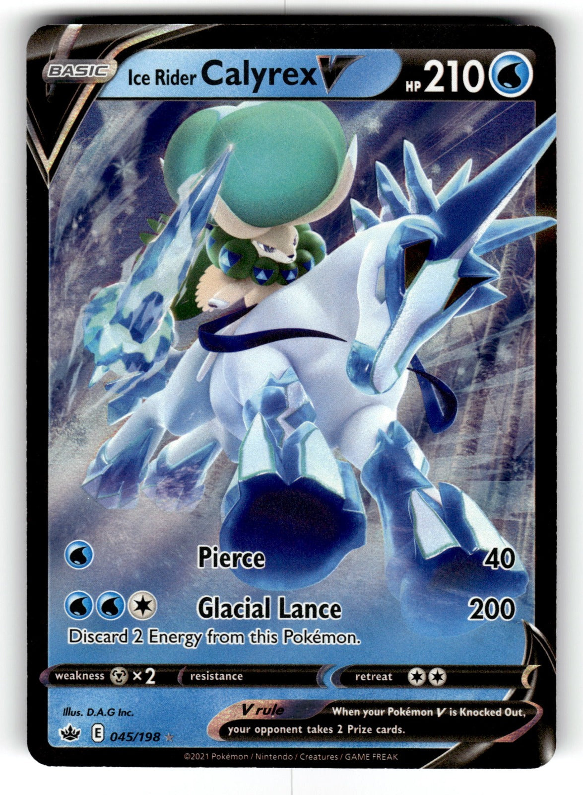 Ice Rider Calyrex V – 045/198 SWSH06: SWSH06: Chilling Reign Ultra Rare Holo NM