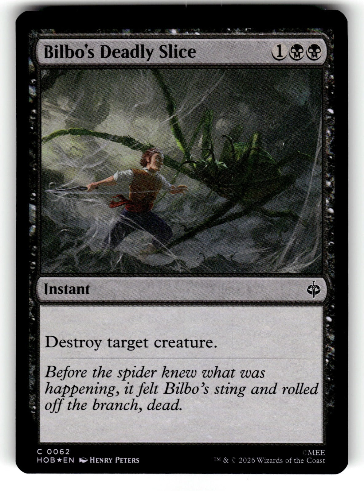 Bilbo's Deadly Slice – 62 HOB: The Hobbit C Foil NM