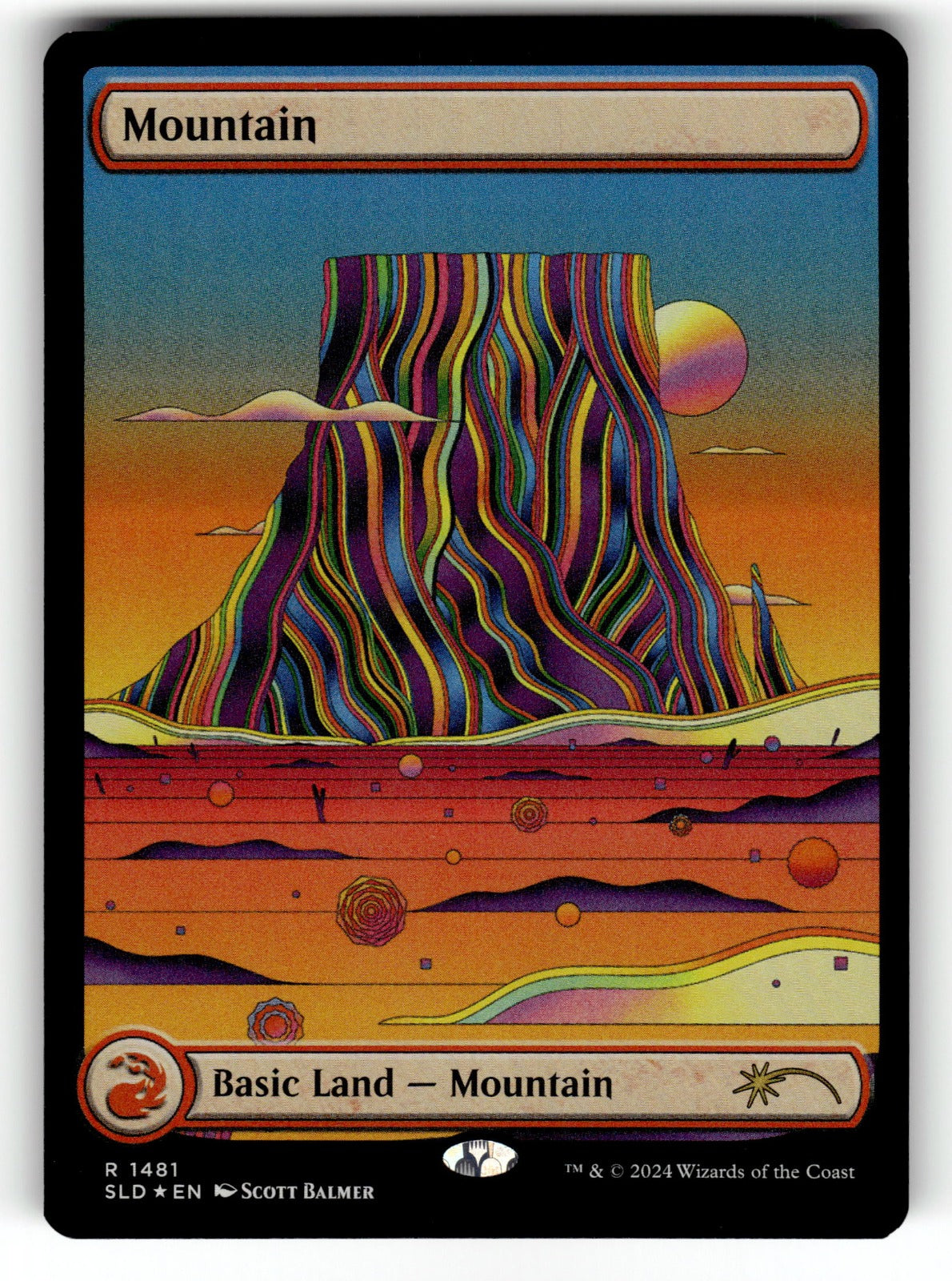 Mountain (Rainbow Foil) – 1481 SLD: Secret Lair Drop Series R Foil NM