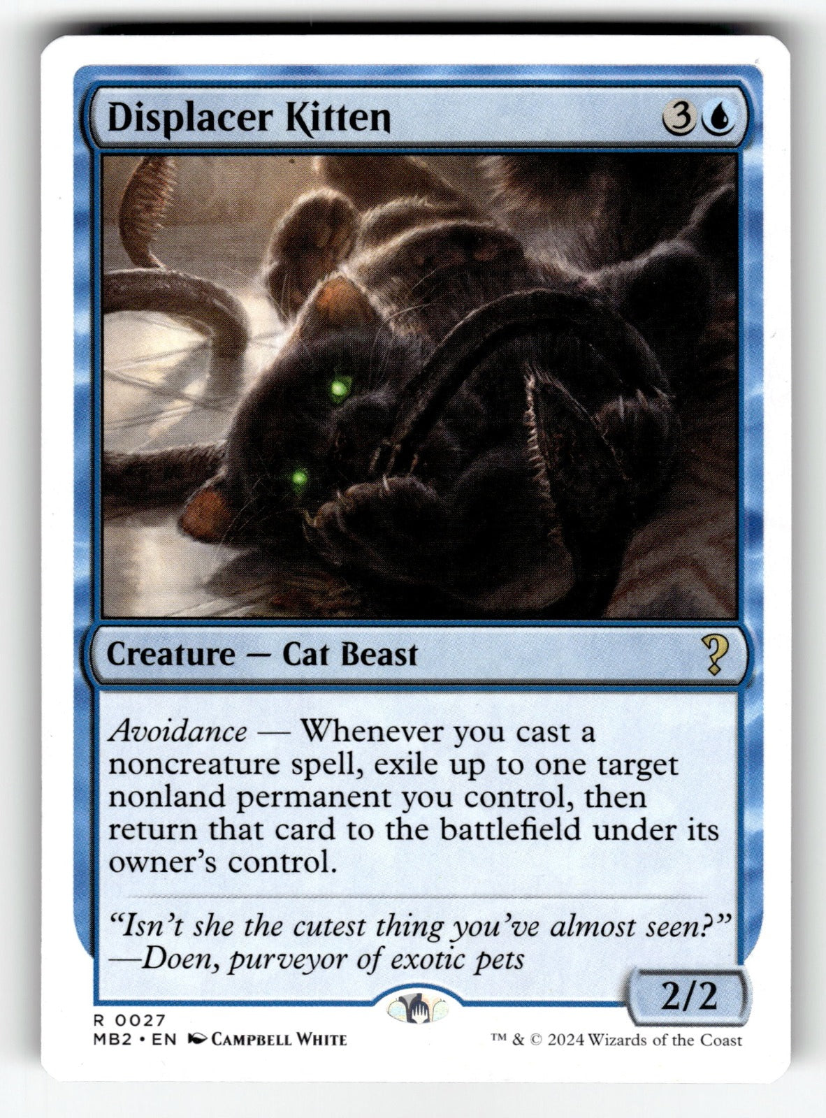 Displacer Kitten (White Border) – 27 MB2: Mystery Booster 2 R NM