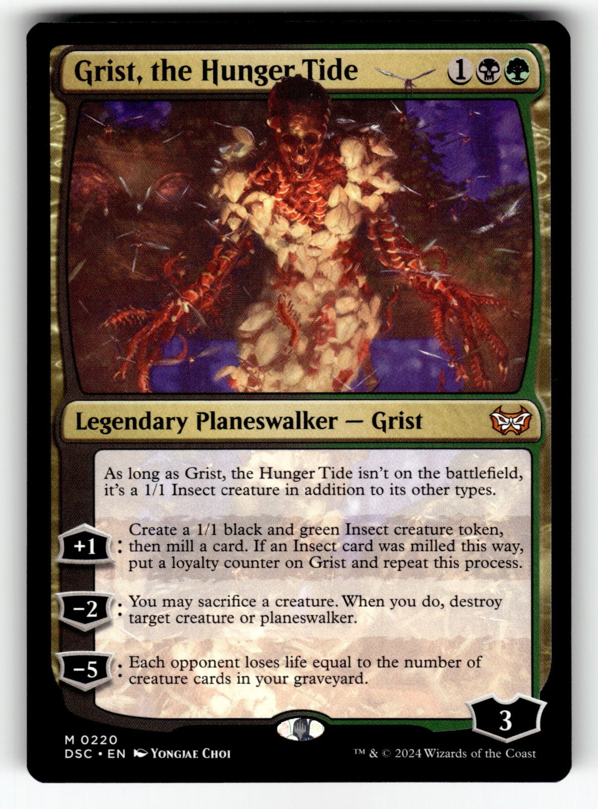 Grist, the Hunger Tide – 220 DSC: Commander: Duskmourn: House of Horror M NM