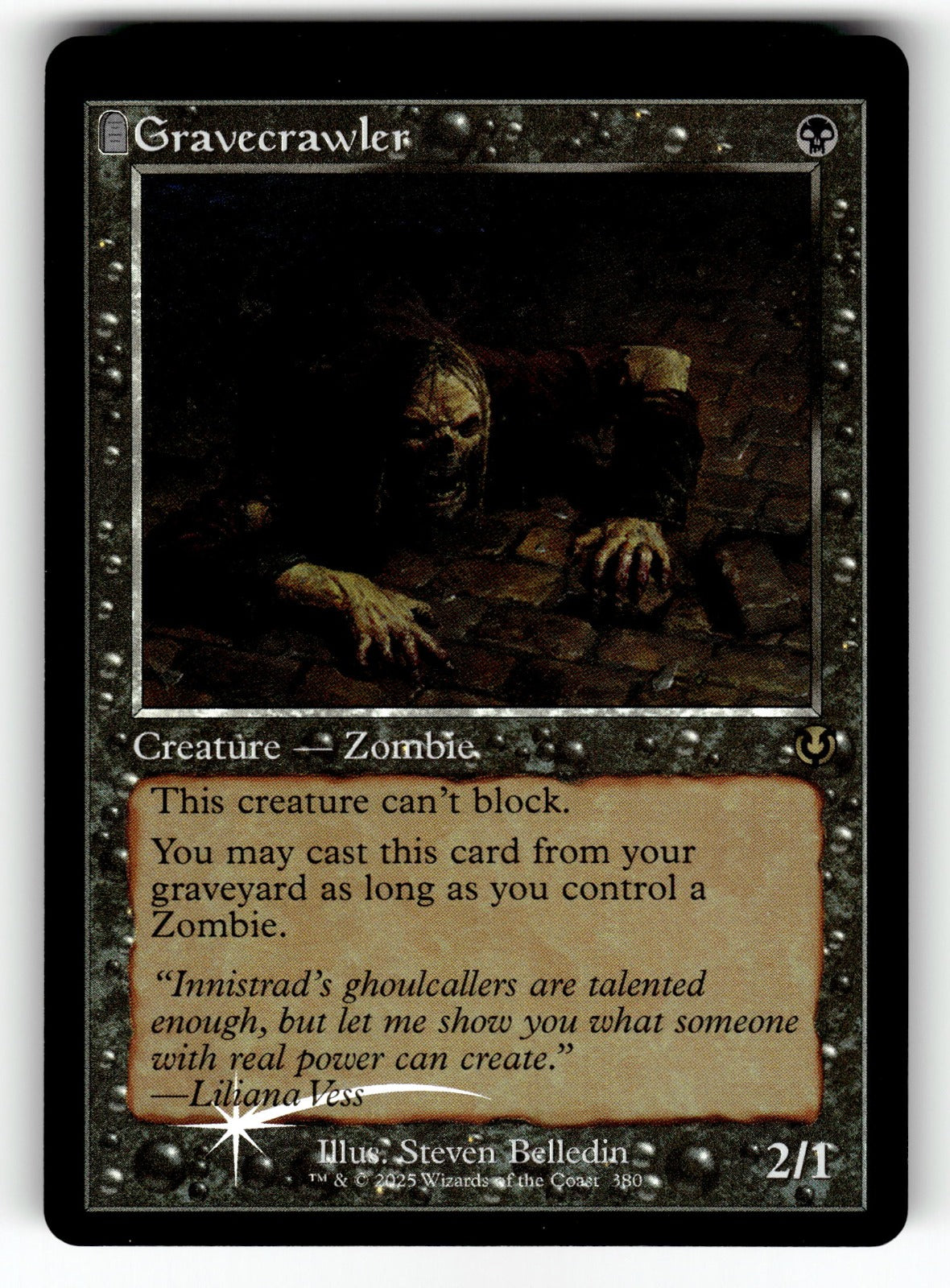 Gravecrawler (Retro Frame) – 380 INR: Innistrad Remastered R Foil NM