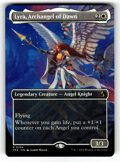 Lyra, Archangel of Dawn (Borderless) – 294 FRA: Reality Fracture R NM