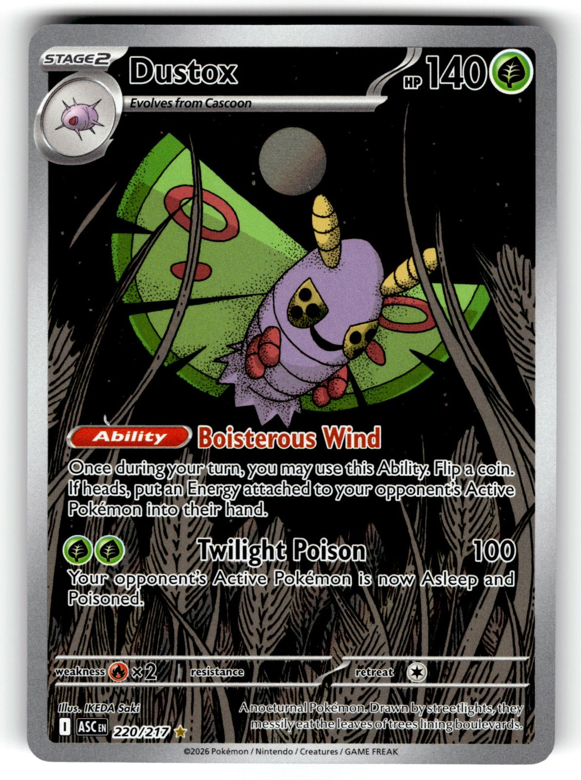 Dustox – 220/217 ASC: ME: Ascended Heroes Illustration Rare Holo NM