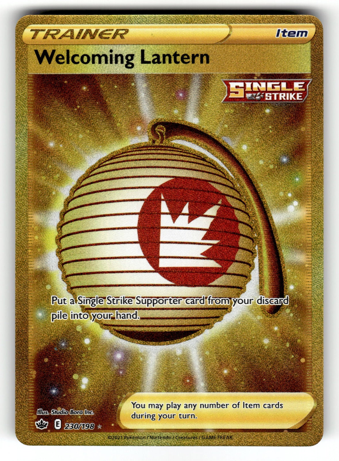 Welcoming Lantern (Secret) – 230/198 SWSH06: SWSH06: Chilling Reign Secret Rare Holo NM