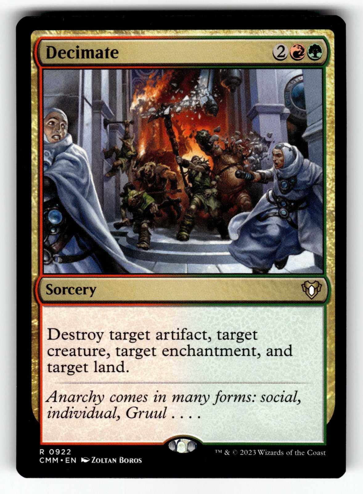 Decimate – 922 CMM: Commander Masters R NM