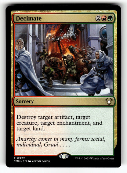Decimate – 922 CMM: Commander Masters R NM
