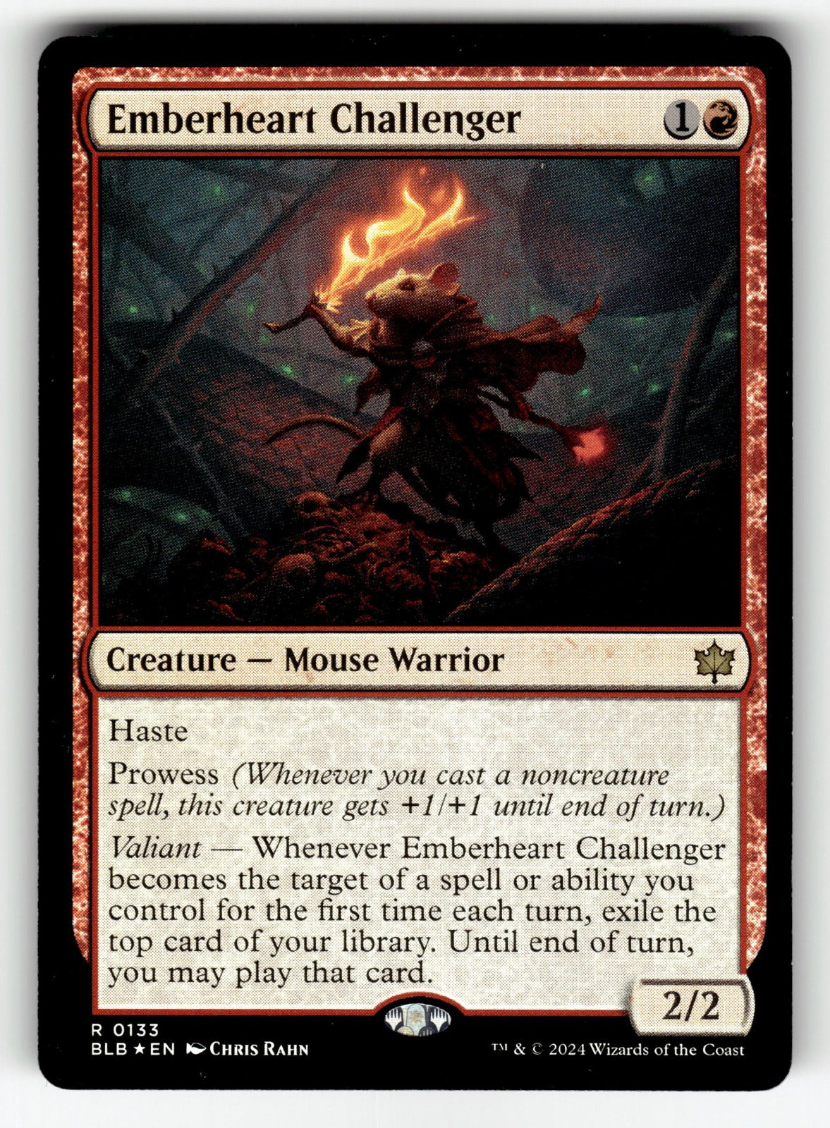 Emberheart Challenger – 133 BLB: Bloomburrow R Foil NM