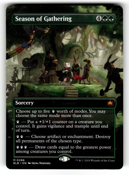 Season of Gathering (Borderless) – 286 BLB: Bloomburrow M NM