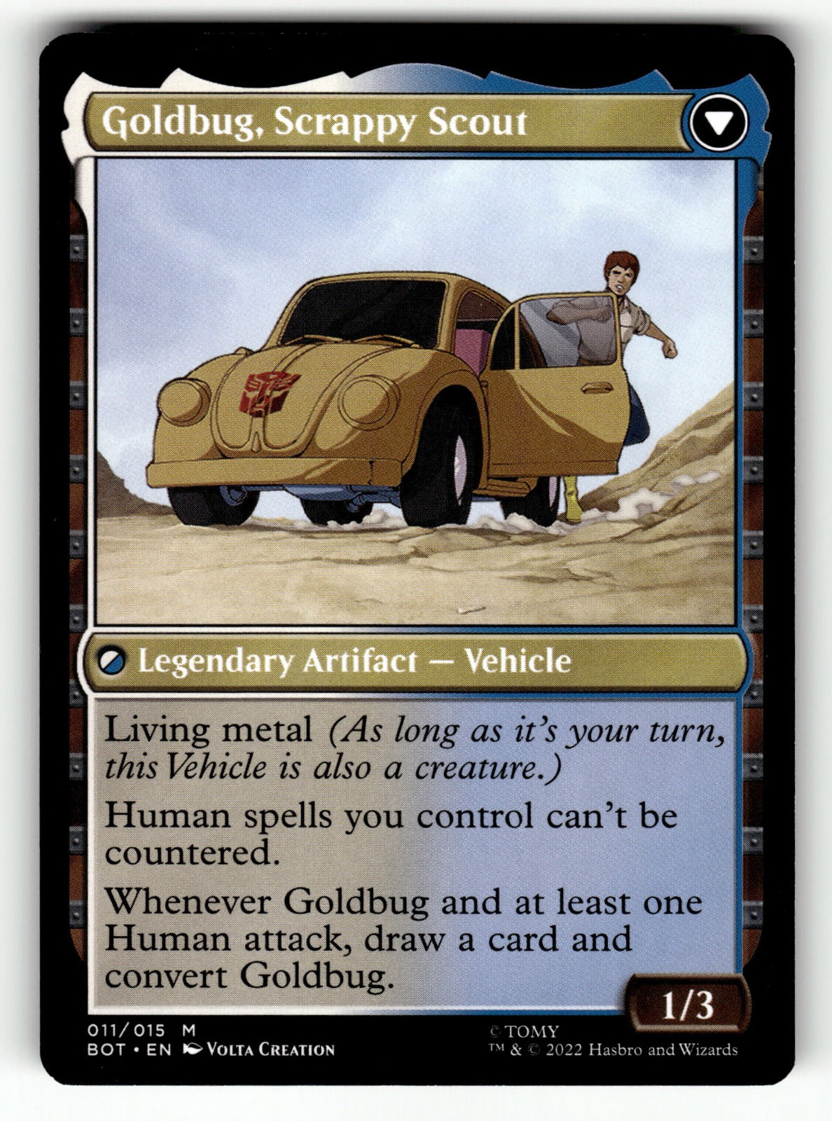 Goldbug, Humanity's Ally – 11 BOT: Universes Beyond: Transformers M NM (Back)