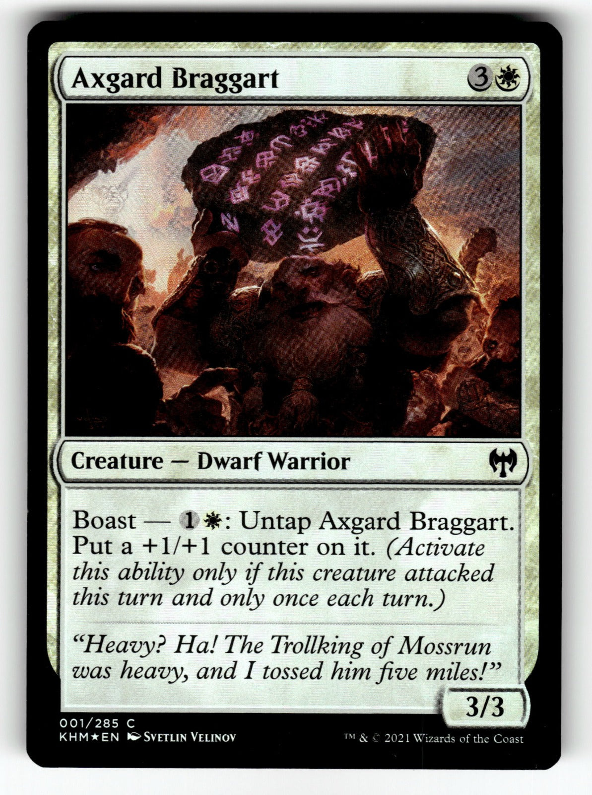 Axgard Braggart – 1 KHM: Kaldheim C Foil LP