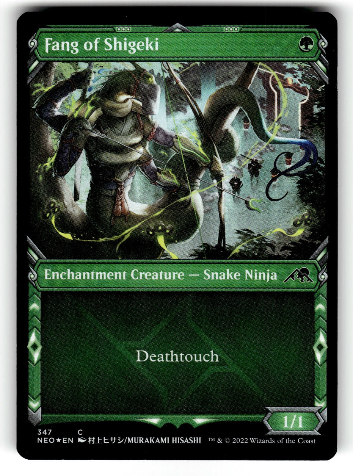 Fang of Shigeki (Showcase) – 347 NEO: Kamigawa: Neon Dynasty C Foil NM