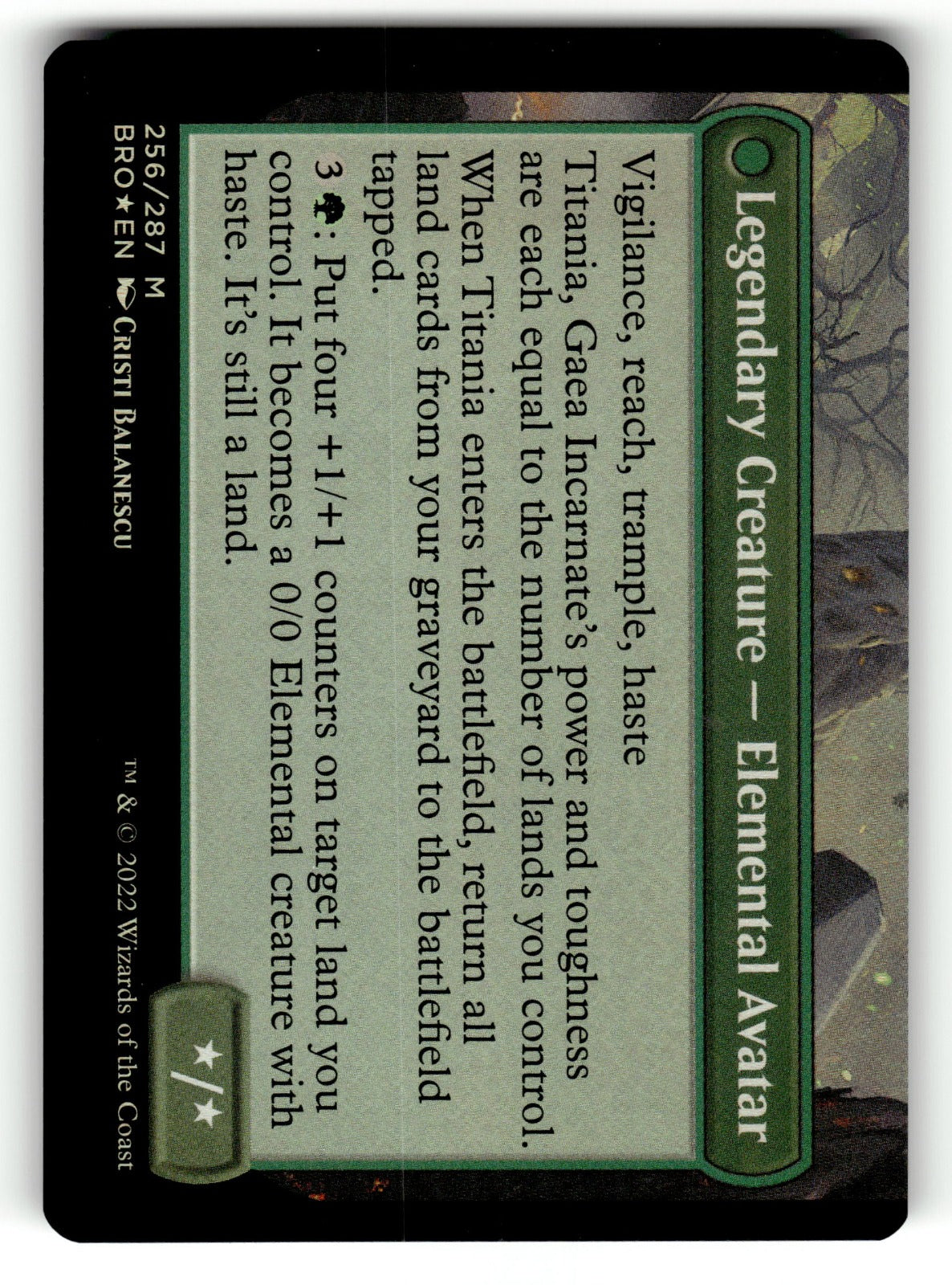 Argoth, Sanctum of Nature – 256 BRO: The Brothers' War R Foil NM (Back)