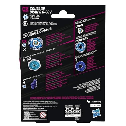 Beyblade X Courage Dran S 6-60v Cx Starter Pack Top and Launcher