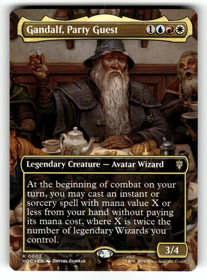 Gandalf, Party Guest (Borderless) – 2 HOC: The Hobbit: Eternal-Legal R NM