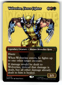 Wolverine, Fierce Fighter (Borderless) – 378 MSH: Marvel Super Heroes R NM