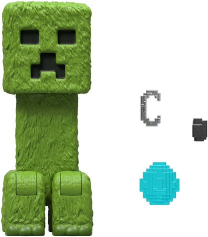 Mattel Minecraft Action Figure & Accessories Set 4-inch Creeper Posable Character Collectible Inspired by a Minecraft Movie
