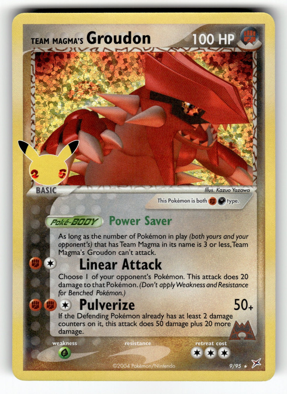 Team Magma's Groudon – 9/95 CCC: Celebrations: Classic Collection Classic Collection Holo NM
