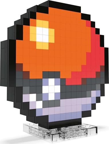 Mega Bloks - Pokemon Classic Poke Ball Pixel Art 342 Piece Building Toy Set