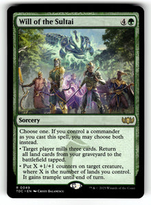 Will of the Sultai – 49 TDC: Commander: Tarkir: Dragonstorm R NM