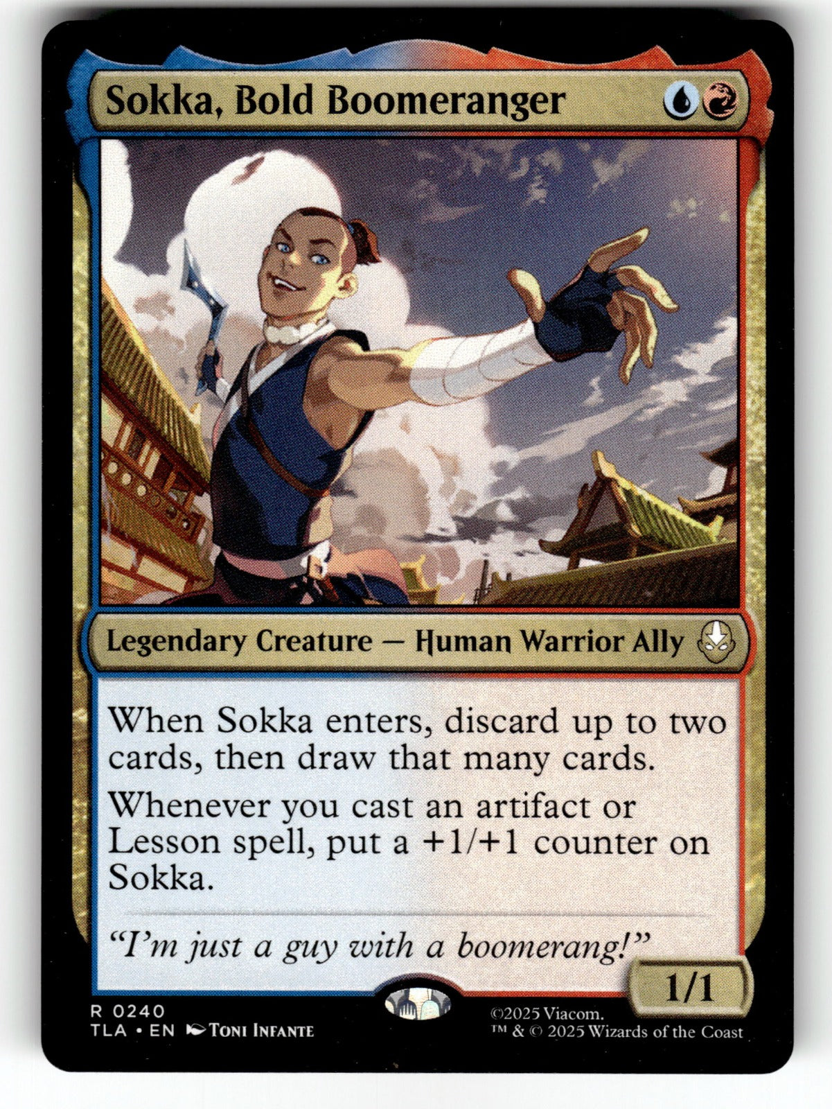Sokka, Bold Boomeranger – 240 TLA: Avatar: The Last Airbender R NM