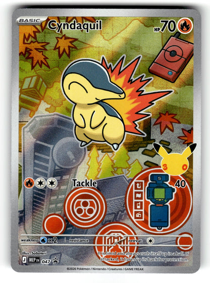 Cyndaquil – 047 MEP: ME: Mega Evolution Promo Promo Holo NM