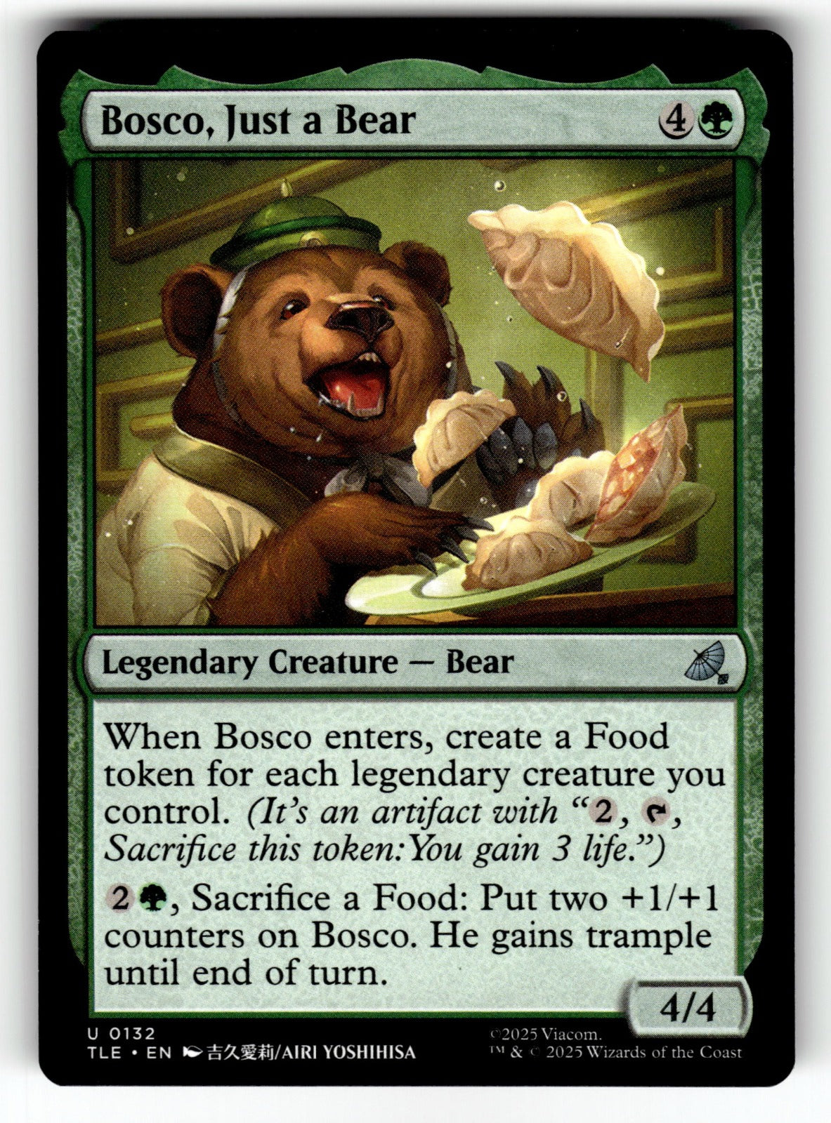 Bosco, Just a Bear – 132 TLE: Avatar: The Last Airbender: Eternal-Legal U NM
