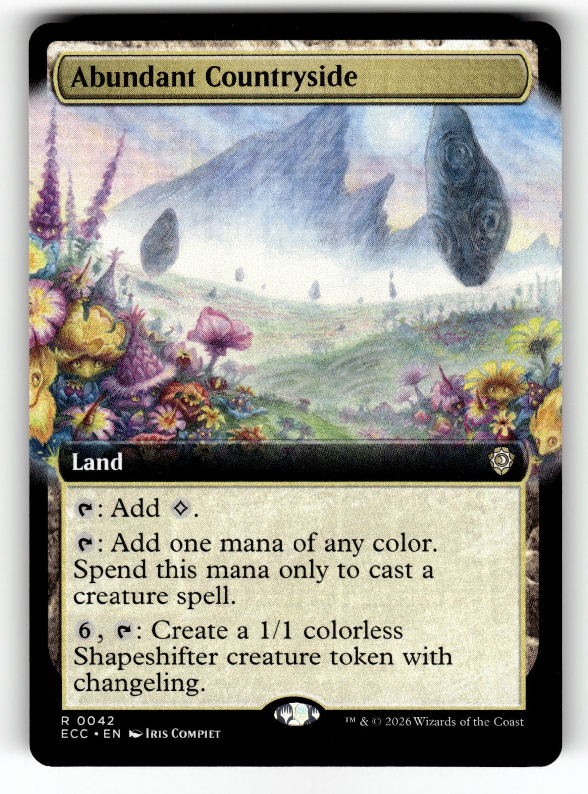 Abundant Countryside (Extended Art) – 42 ECC: Commander: Lorwyn Eclipsed R NM