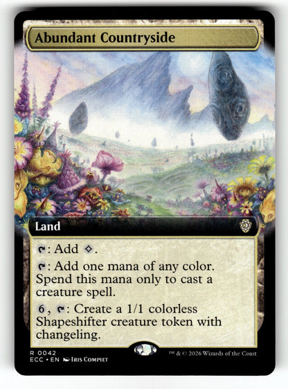 Abundant Countryside (Extended Art) – 42 ECC: Commander: Lorwyn Eclipsed R NM
