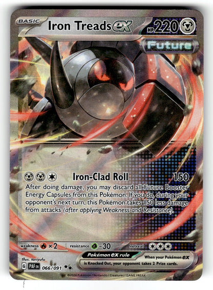 Iron Treads ex – 066/091 PAF: SV: Paldean Fates Double Rare Holo NM