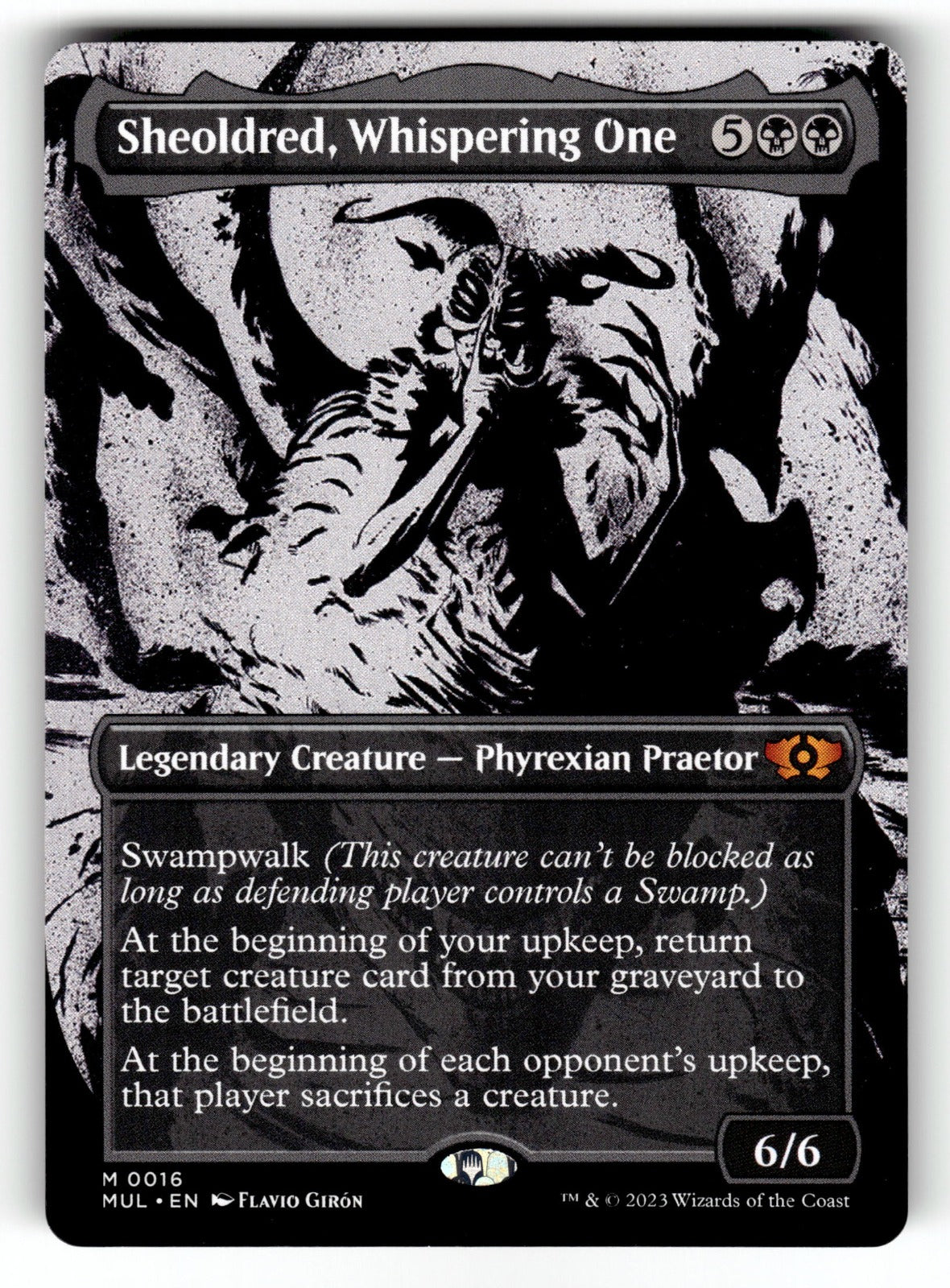 Sheoldred, Whispering One – 16 MUL: March of the Machine: Multiverse Legends M NM