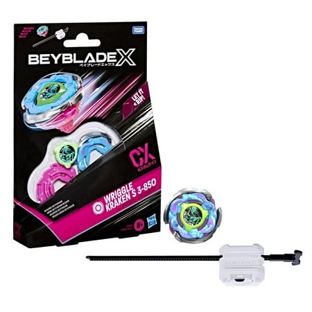 Beyblade X Wriggle Kraken S 3-85o Cx Starter Pack Top and Launcher