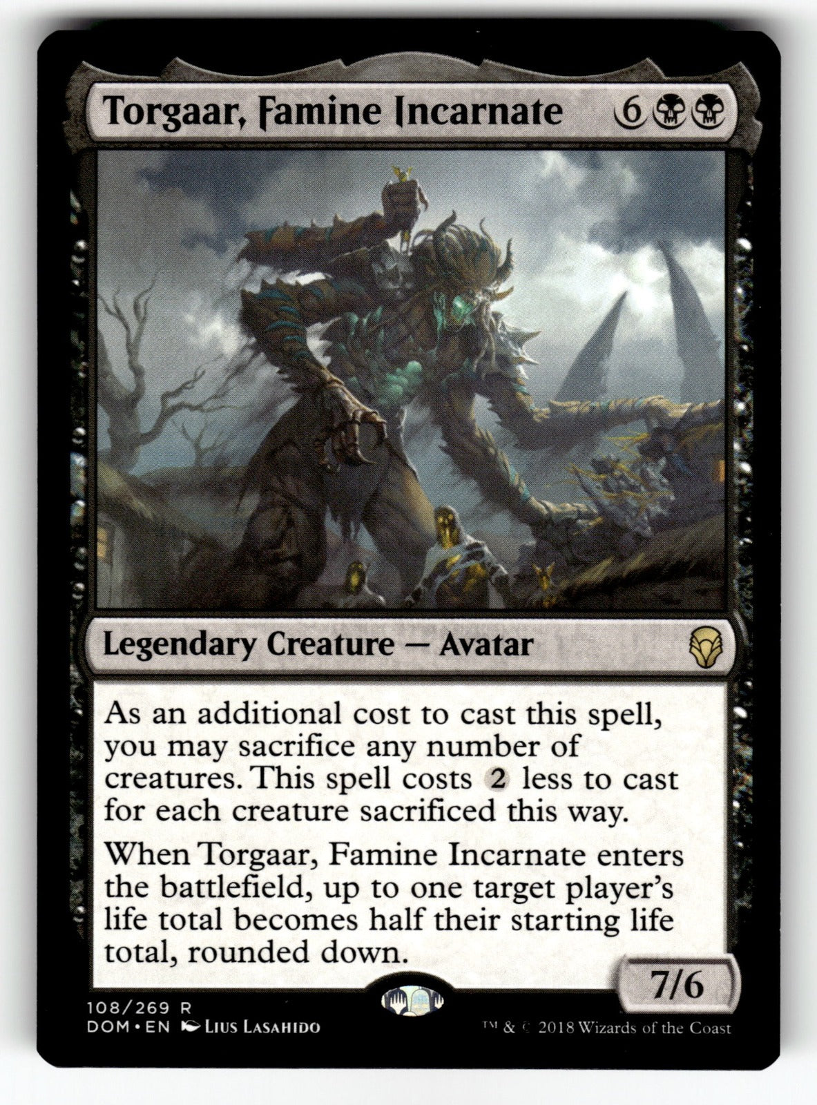 Torgaar, Famine Incarnate – 108 DOM: Dominaria R NM